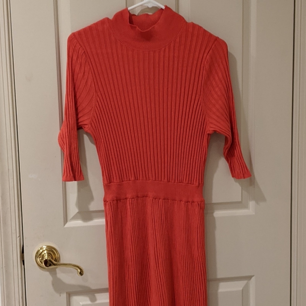 Who What Wear, red sweater dress, M